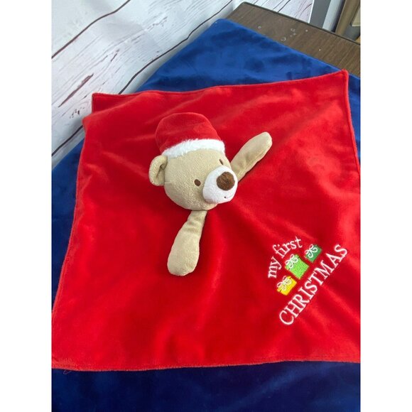 My 1st Christmas Baby Starters Lovey EUC Soft‎ Comfort Bear Bear Comfy - Picture 2 of 6